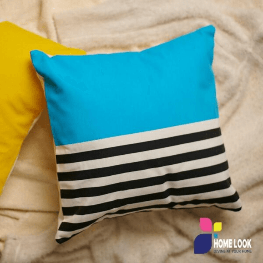Blue Geometric Cushion Cover