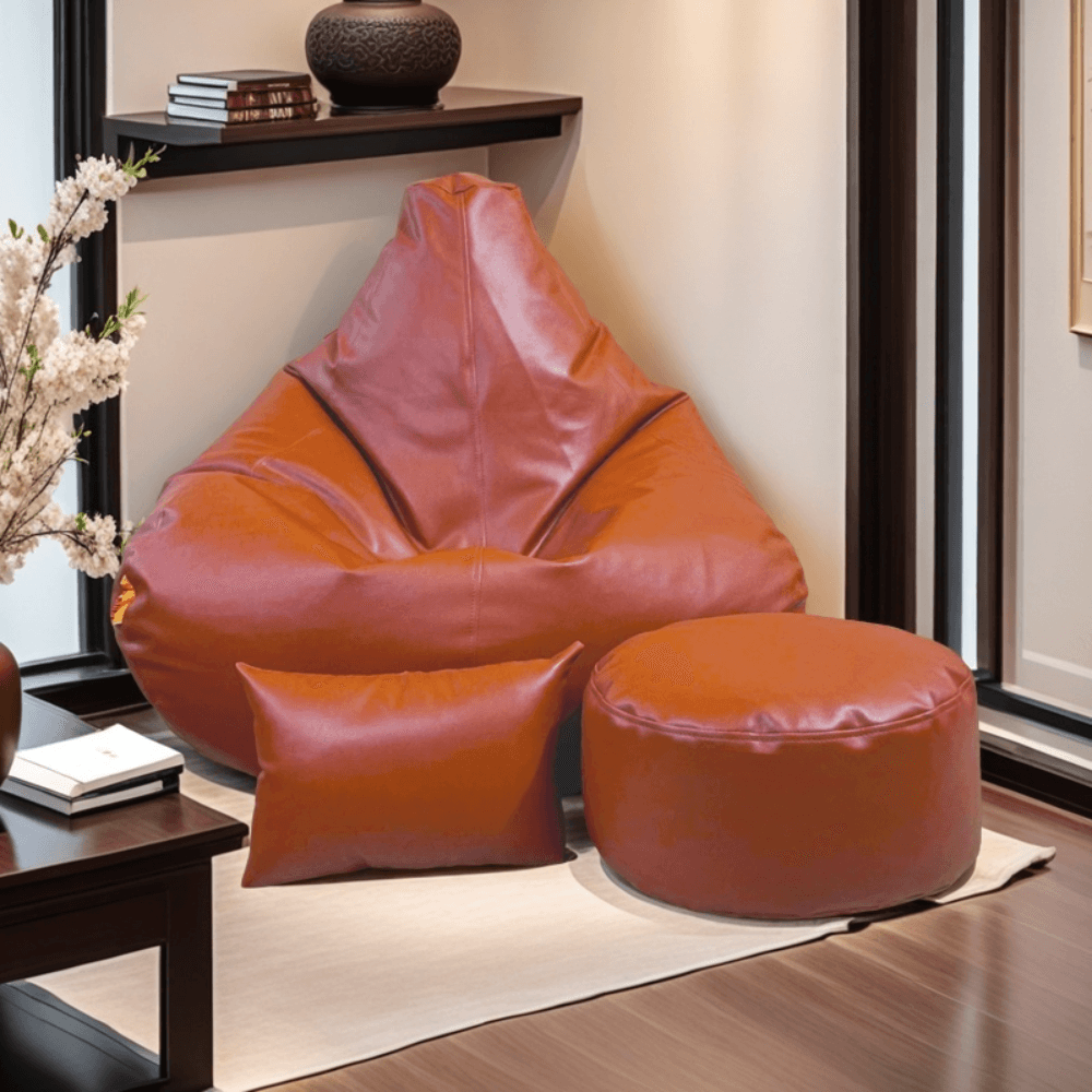 LAZY DUDE XXXL Gaming Combo Beanbag Set - Color Deep Brown