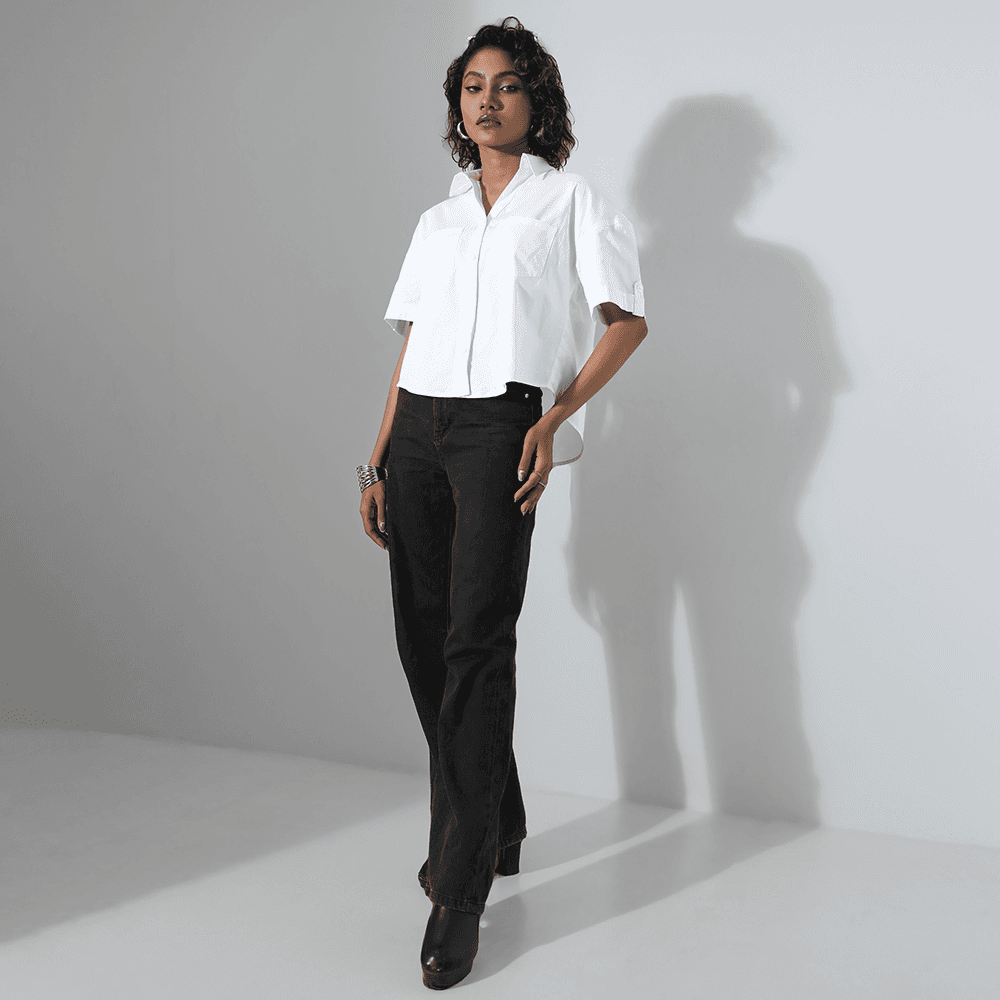 DHEU WOMENS SHORT SLEEVE CASUAL SHIRT