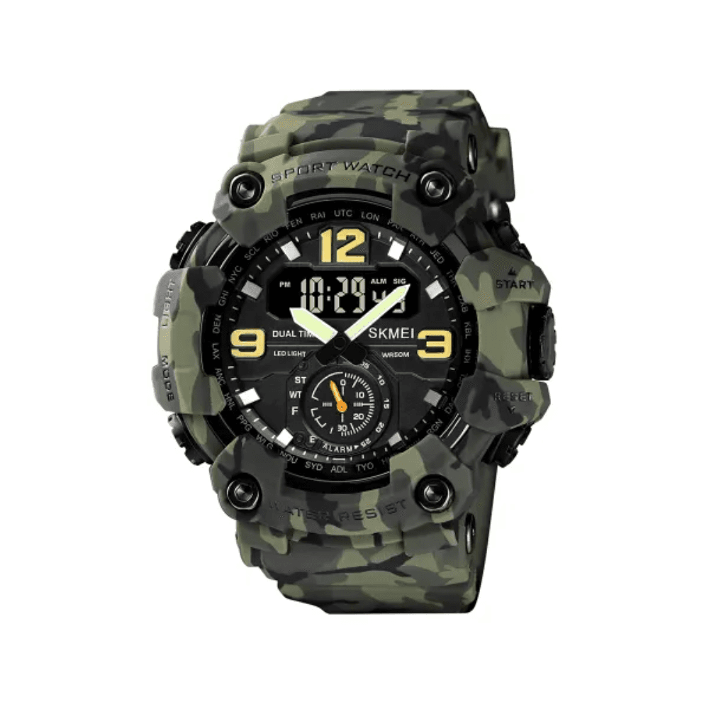 Skmei 1637 Men’s Sports Digital Watch – Green Camo