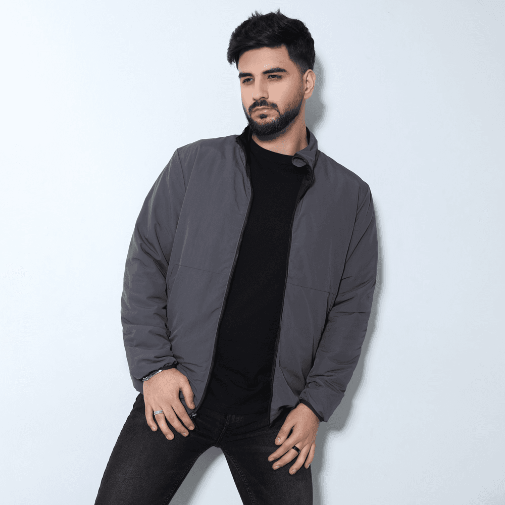 MENS HIGH NECK REVERSIBLE JACKET