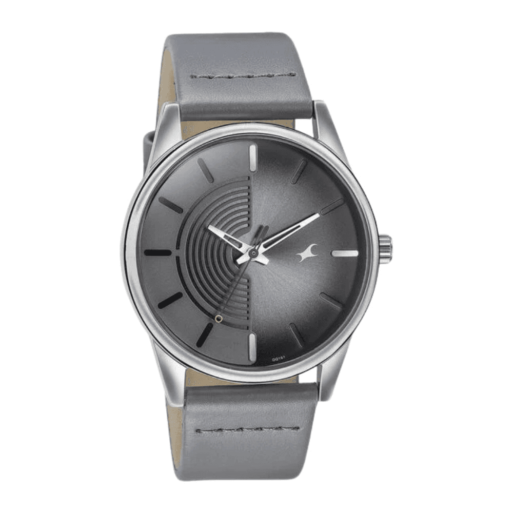 Fastrack 3305SL02 Stunners Analog Grey Dial Leather Watch for Guys