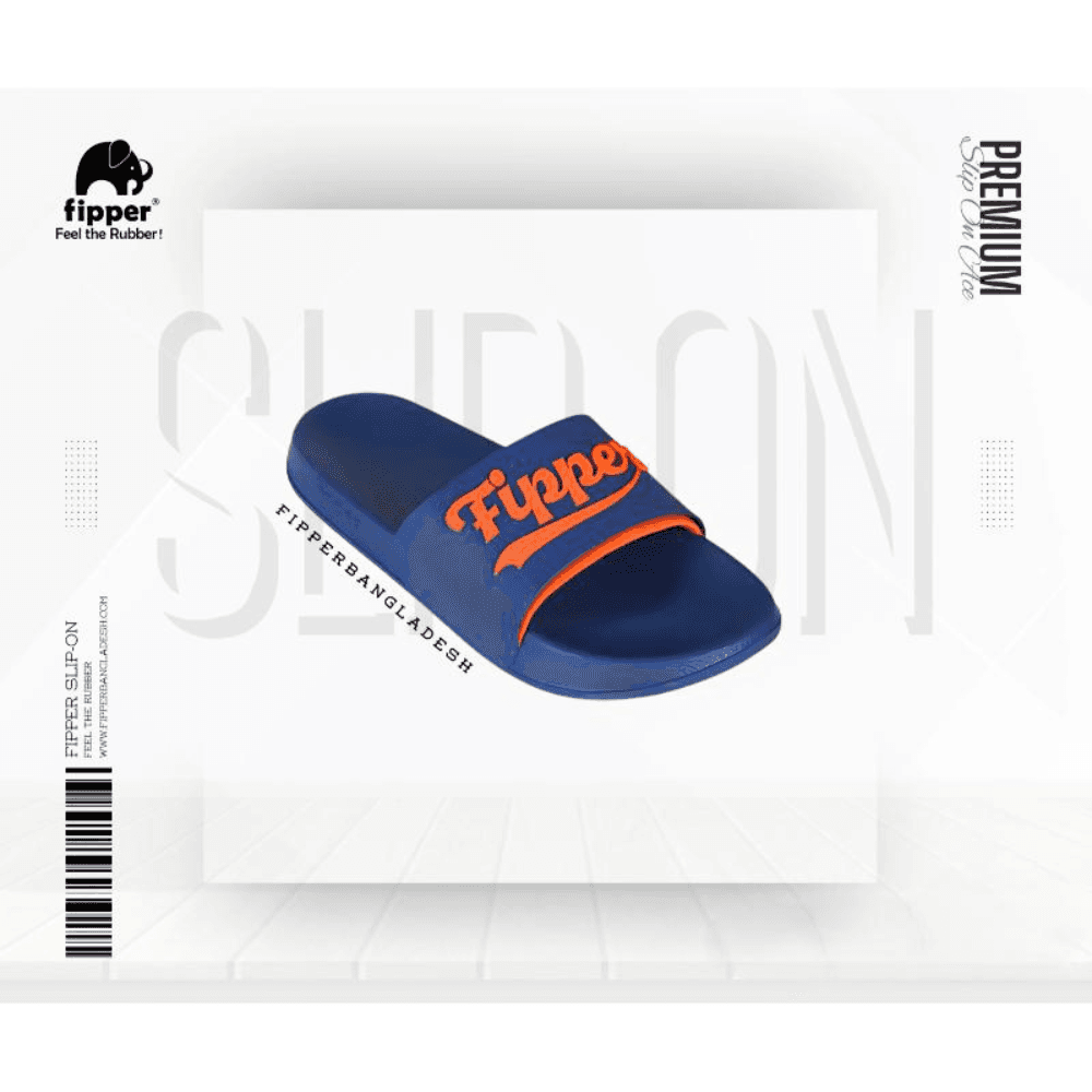 Fipper Ace Sandal in Navy / Orange