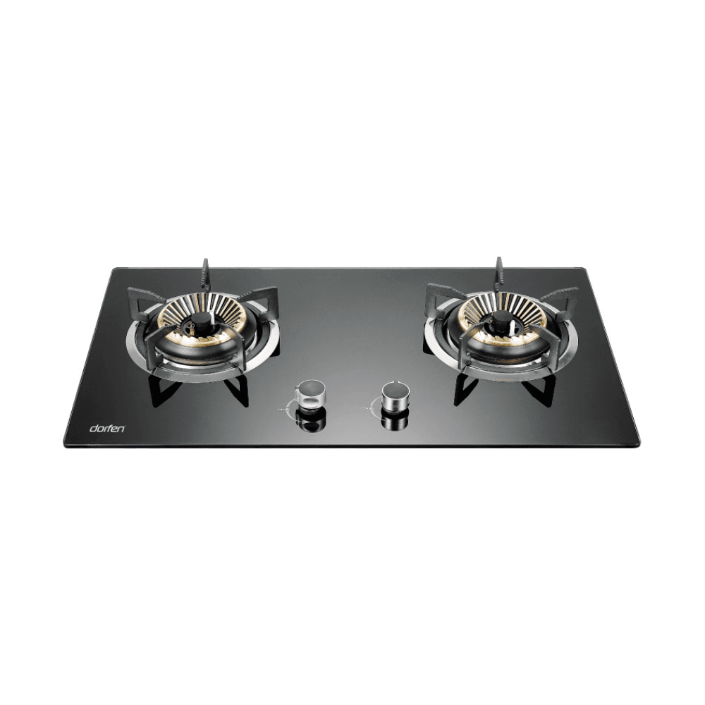 DORFEN 2-Burner Tempered Sleek Glass Panel Gas Cooker (NG)