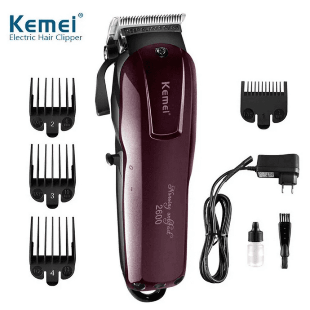 Kemei Professional Cordless Electric Hair Clipper/Trimmer - KM-2600