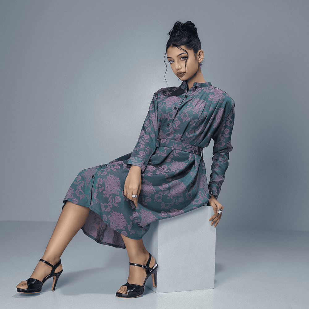 DHEU WESTERN MIDI DRESS