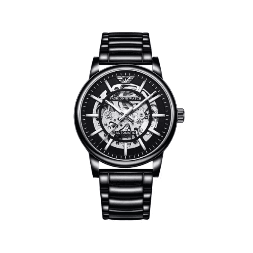 Trsoye 8368 Automatic Stainless Steel Watch for Men – Black