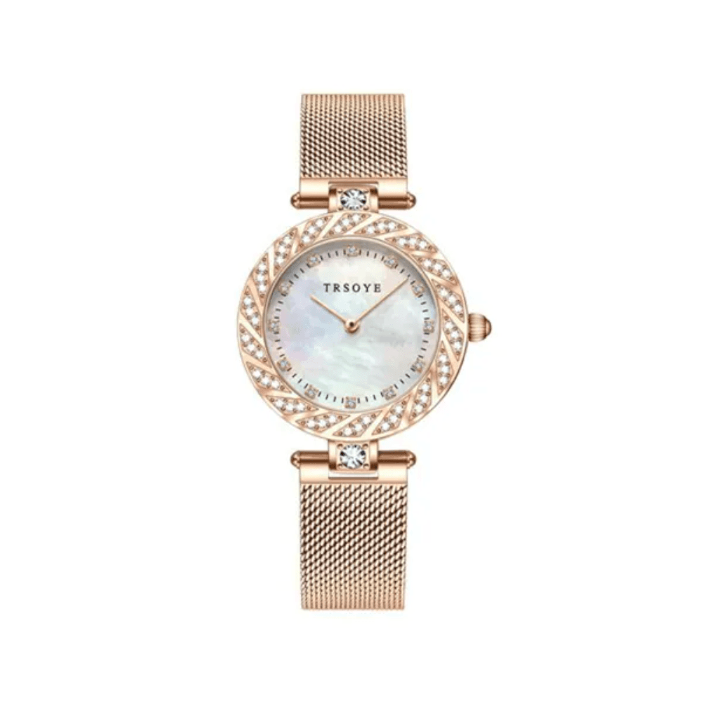 Trsoye 8809 Quartz Watch for Women – Rose Gold