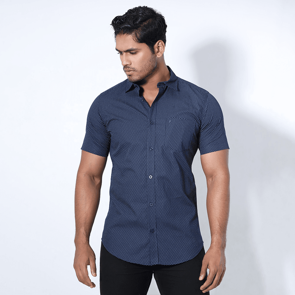 MENS SHORT SLEEVE CASUAL SHIRT - SLIM FIT