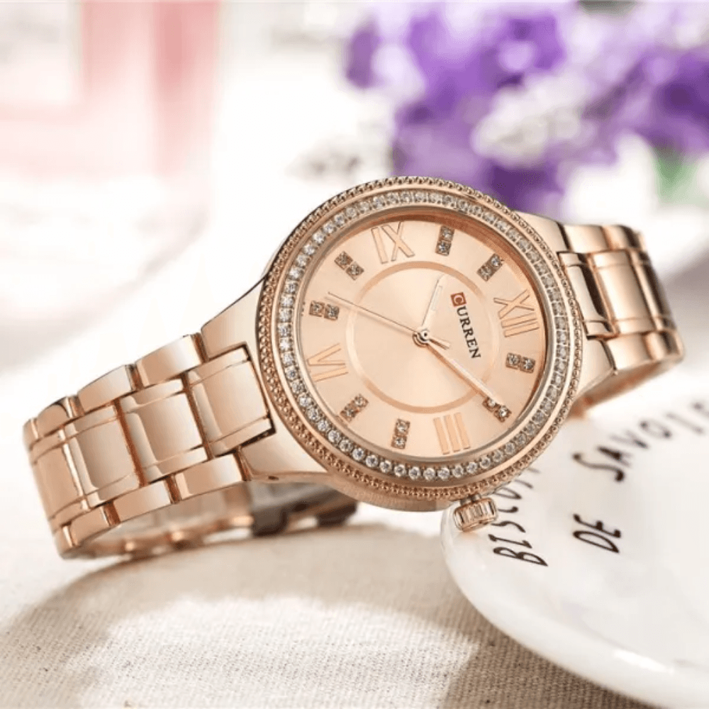 CURREN C9004L Stainless Steel Watch for Women – Rose Gold