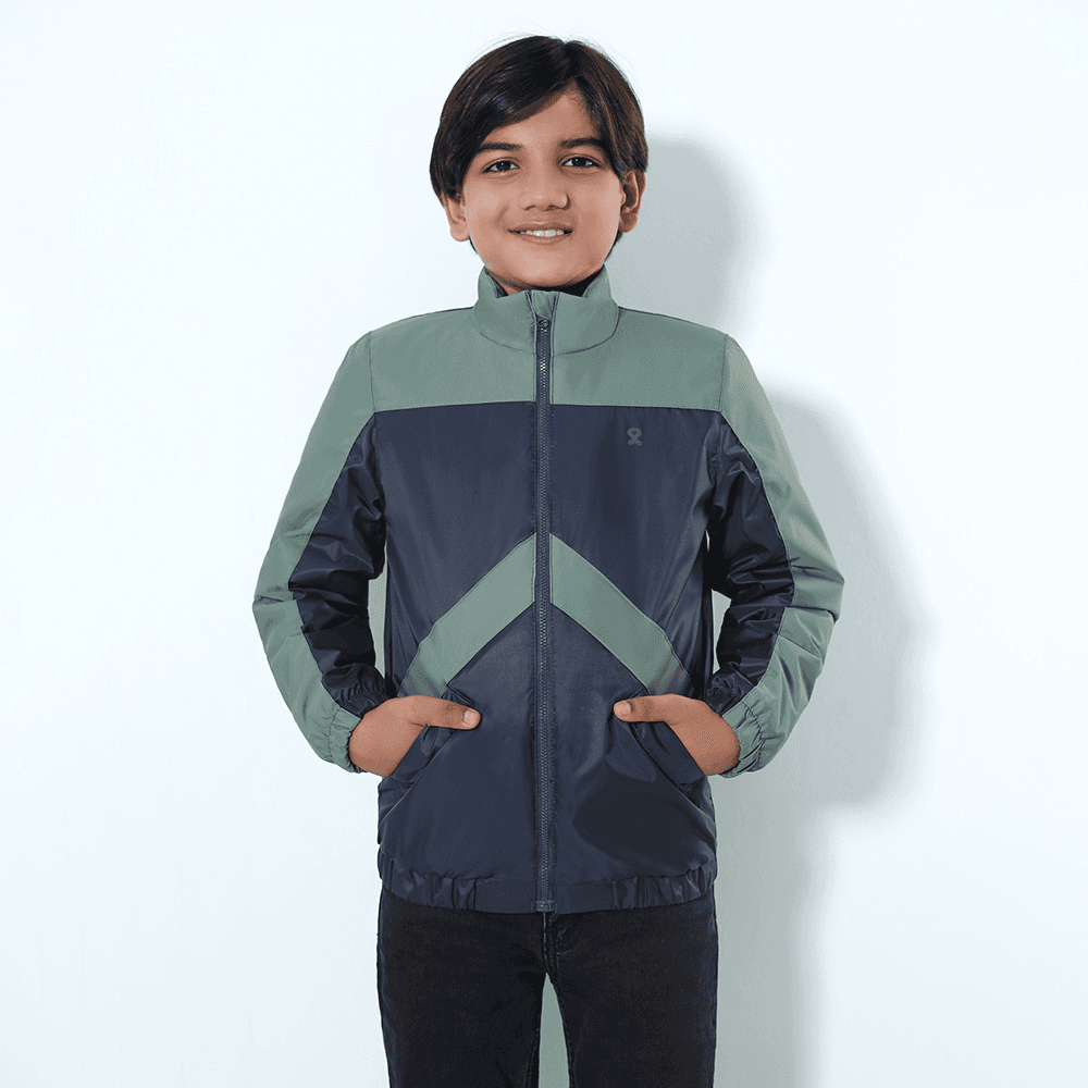 BOYS HIGH NECK JACKET - REGULAR FIT