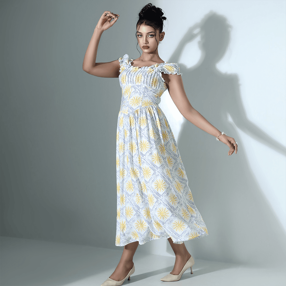 DHEU WESTERN MIDI DRESS