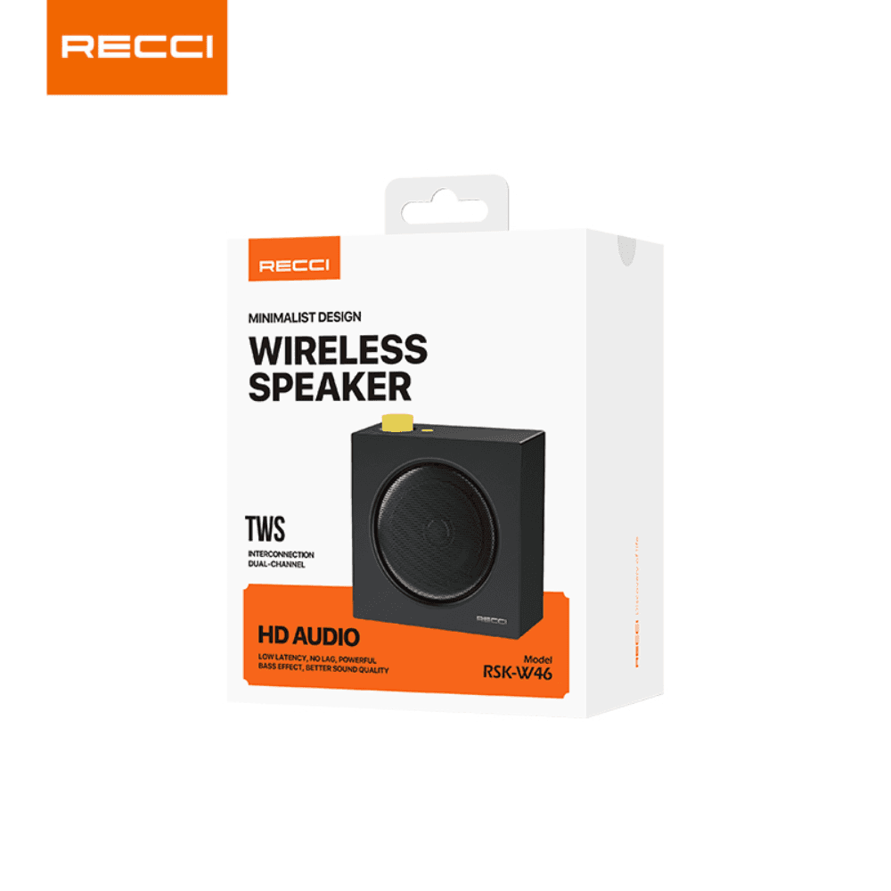 Recci RSK-W46 Wireless Bluetooth Speaker, HD Audio