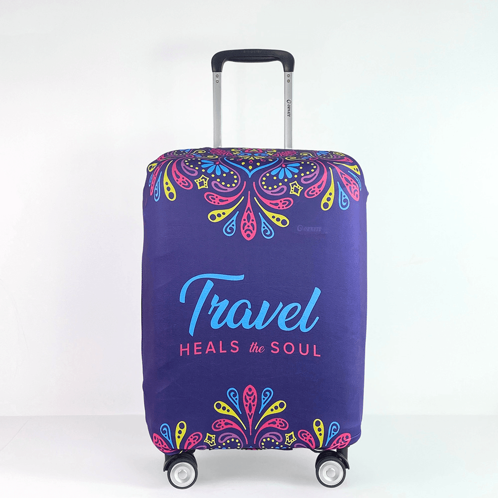 Ornate Luggage Cover (Purple)