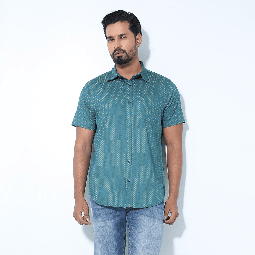 MENS SHORT SLEEVE CASUAL SHIRT - SLIM FIT