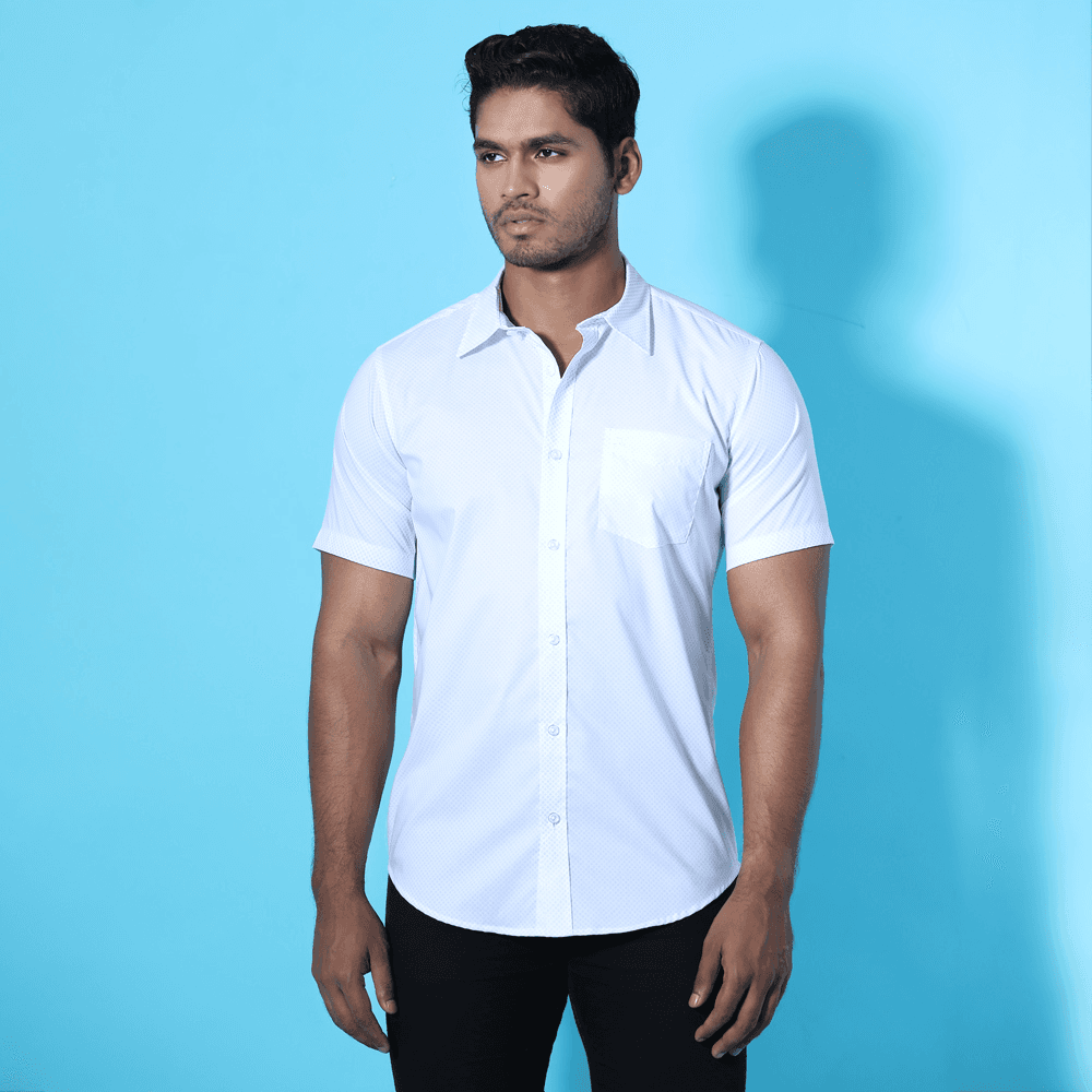 MENS SHORT SLEEVE CASUAL SHIRT - SLIM FIT