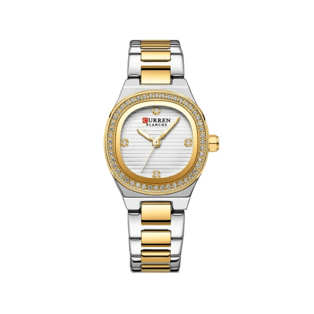 CURREN 9101 Casual Quartz Stainless Steel Luminous Ladies Watch-White