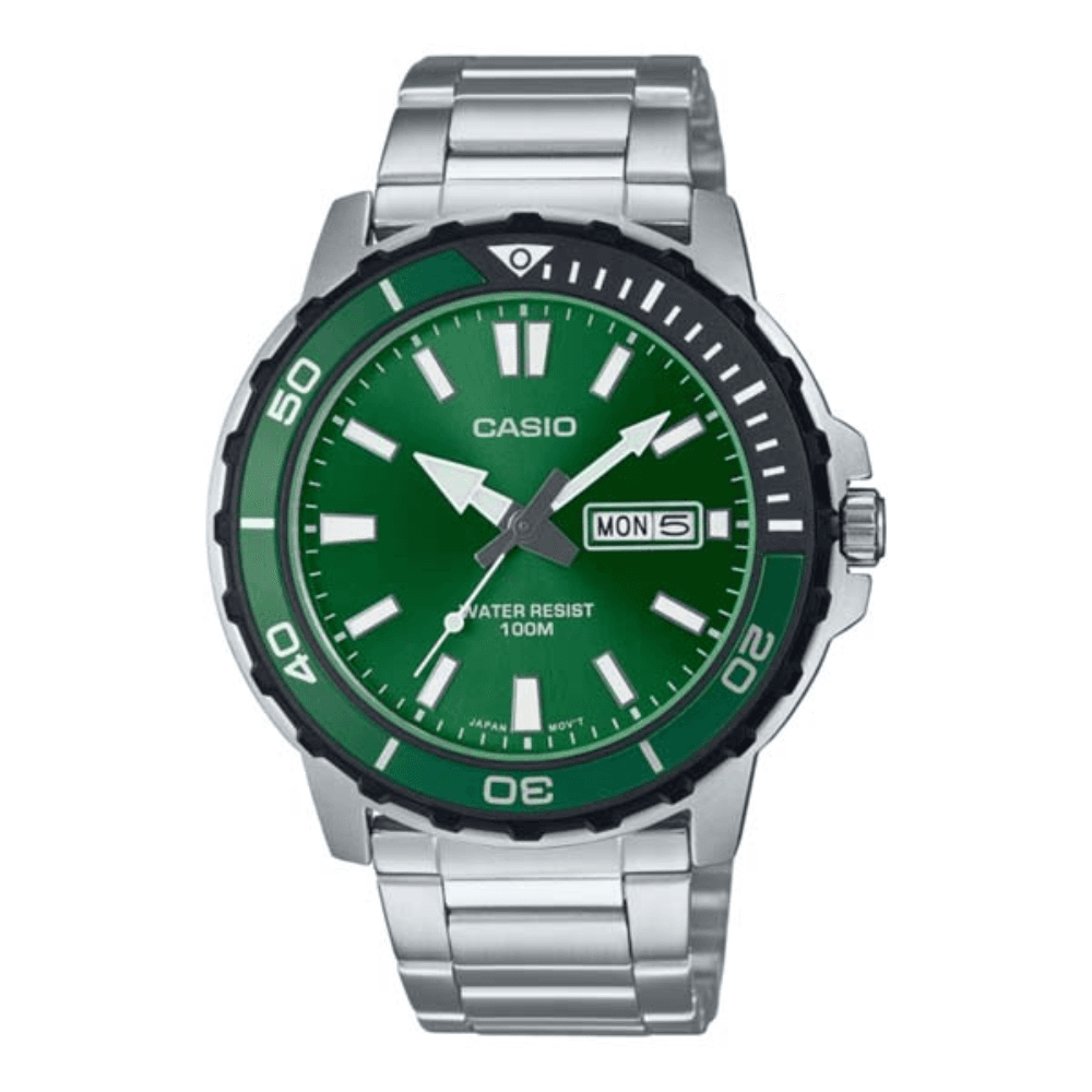 WW2617 Casio Standard Day Date Chain Watch MTD-125D-3AVDF