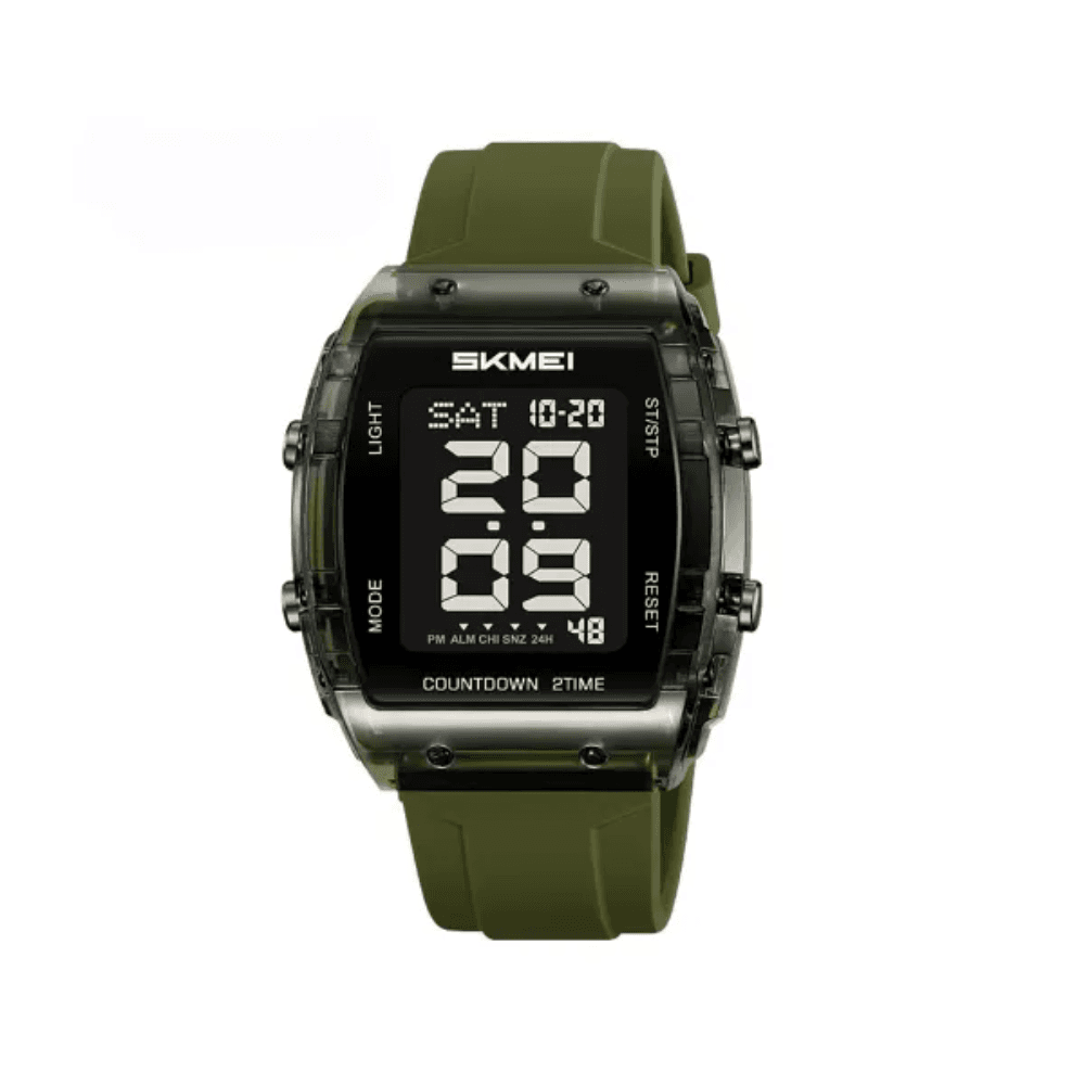 SKMEI 2409 Waterproof Digital Silicone Belt Men’s Watch-Green