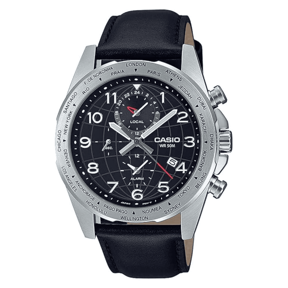 Casio Analog Black Dial Men's Watch-MTP-W500L-1AVDF