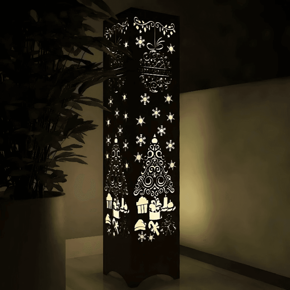 Eco-Friendly Wooden Floor Lamp | Handcrafted Minimalist Pine Wood | Warm Ambient Lighting | Perfect for Modern Living Room or Bedroom by Ednfy (LL-116)