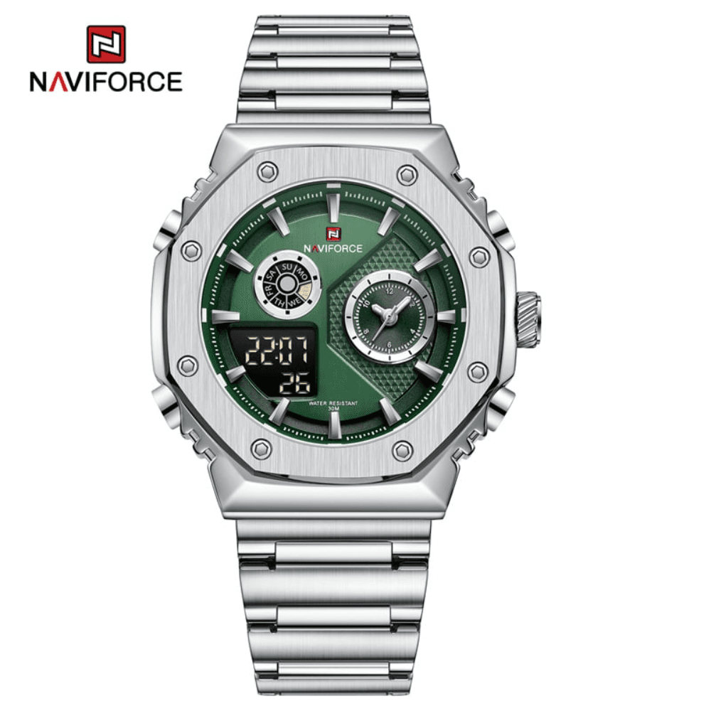 NAVIFORCE NF9216S Casual Digital Alarm Clock Durable Waterproof Luminous Quartz Man Watch