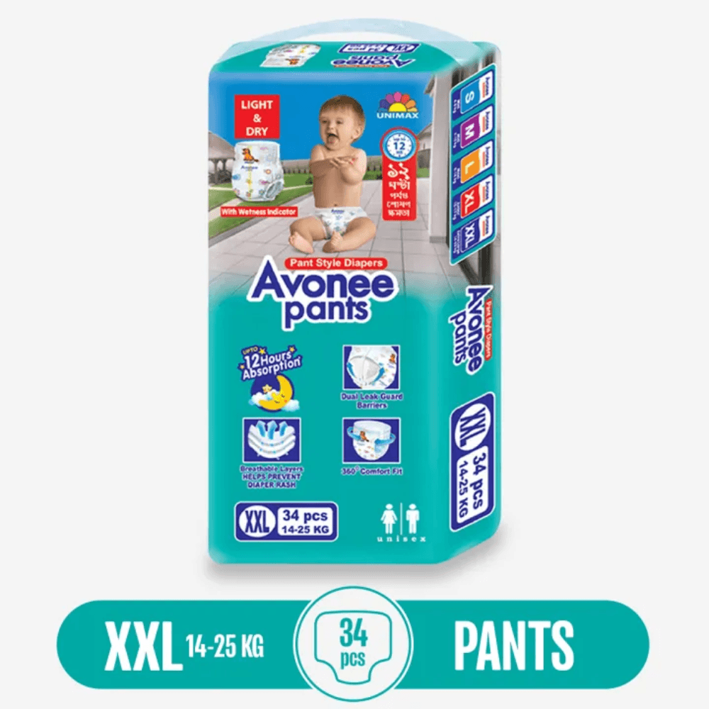 AVONEE  Pants Baby Diaper EXTRA LARGE Size XXL (14-25KG)-34PCS