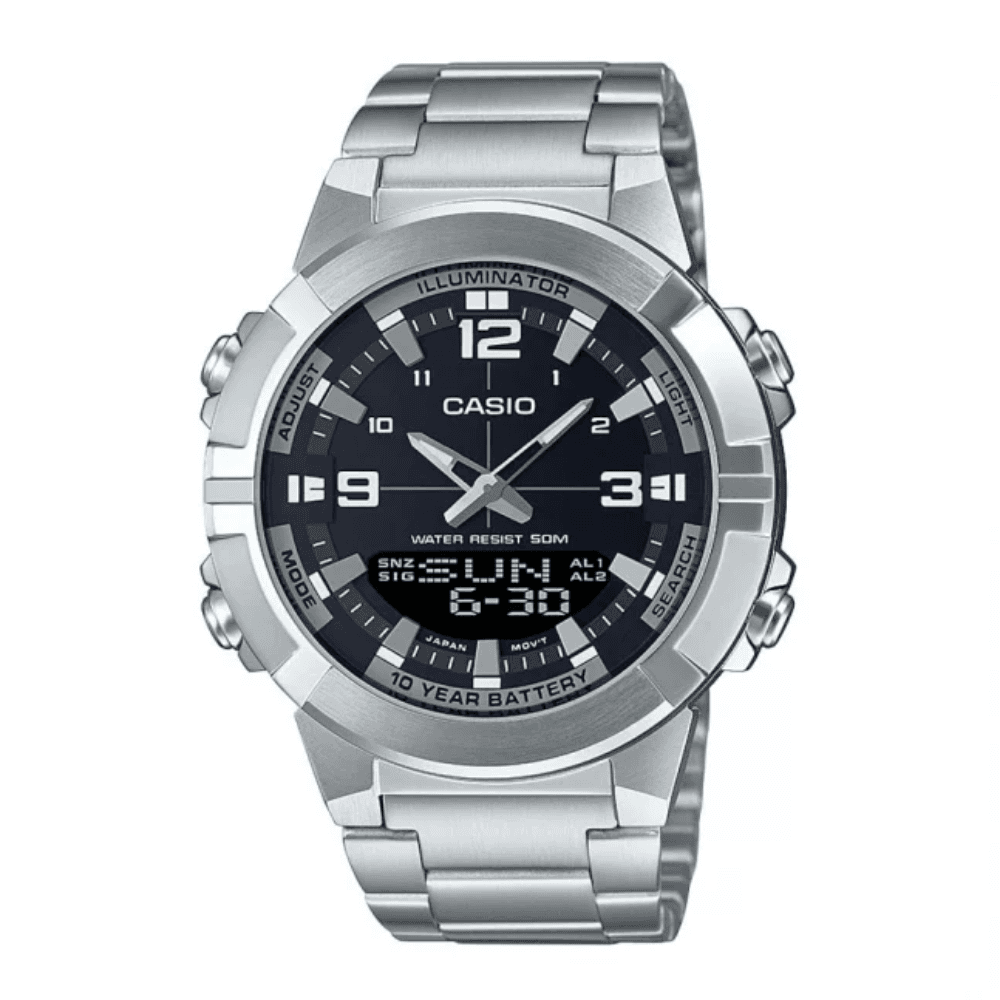 Casio AMW-870D-1AVDF Standard Dual Time Chain Watch