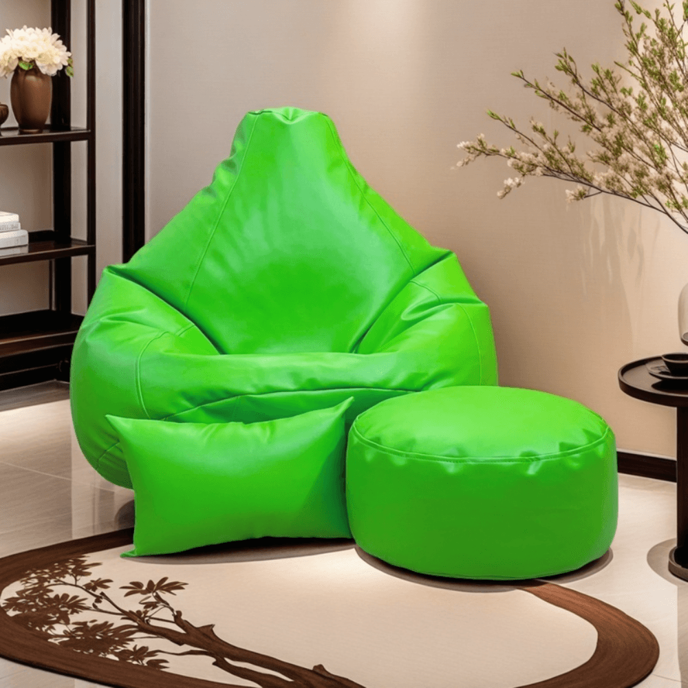 LAZY DUDE XXL COMBO Slim Fit Multiple Shaped Lazy Bean Bag  -  Color Light Green