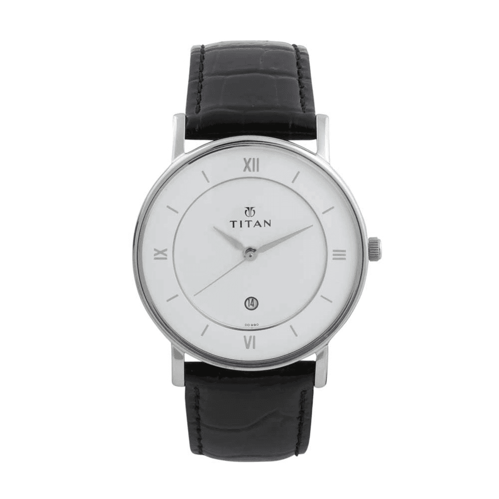 Titan Classique White Dial Analog Watch for Men