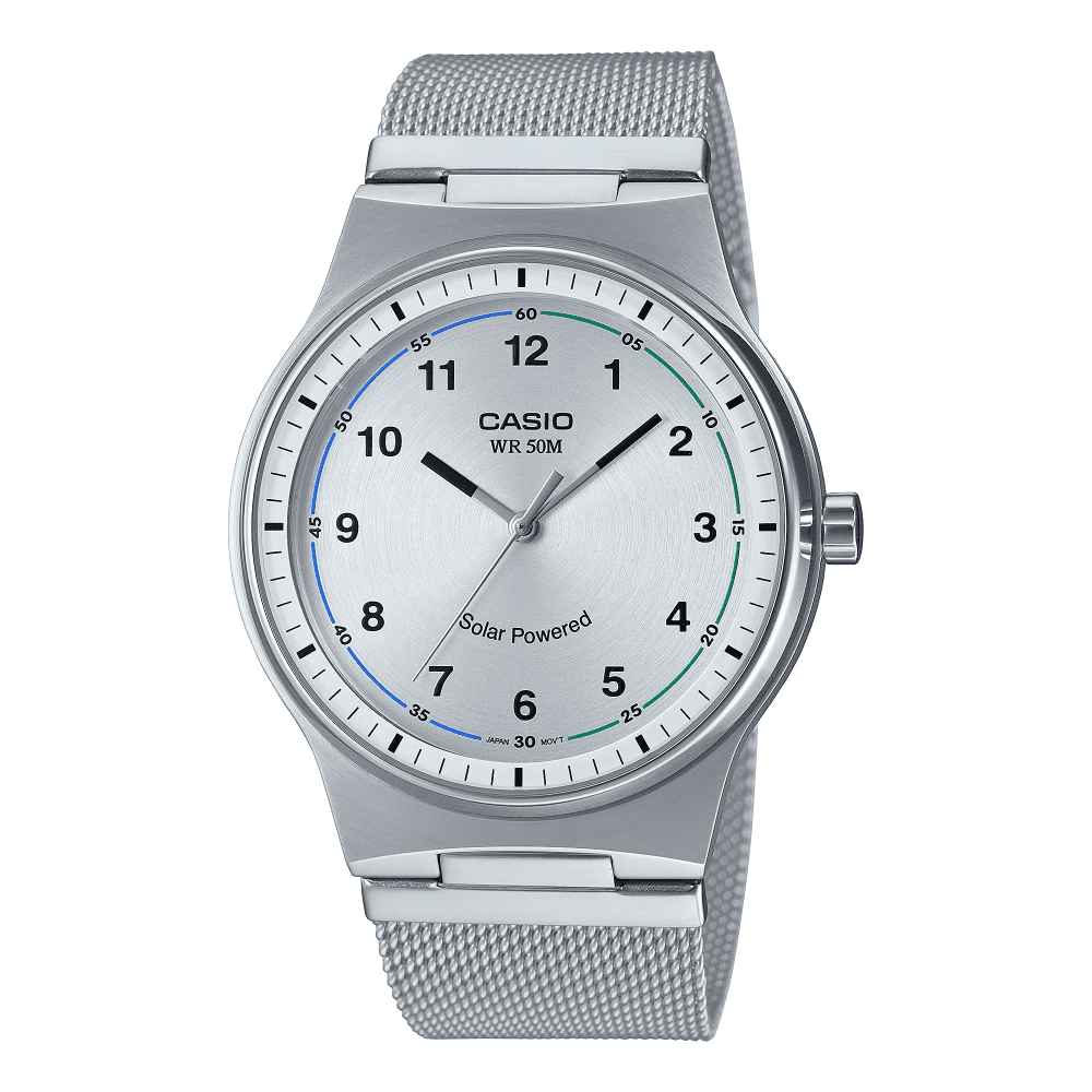 CASIO Men's Analog Silver Dial Watch - MTP-RS105M-7BVDF