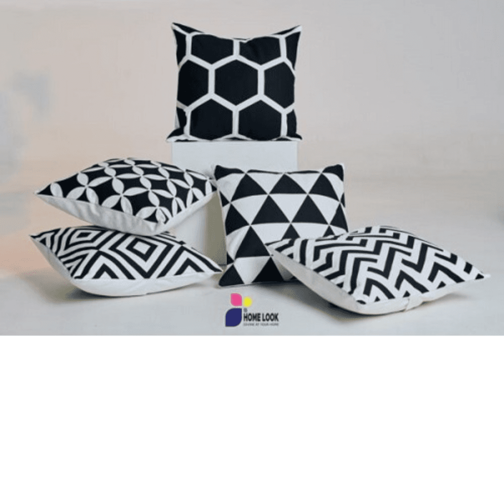 Black and White Cushion Cover Set