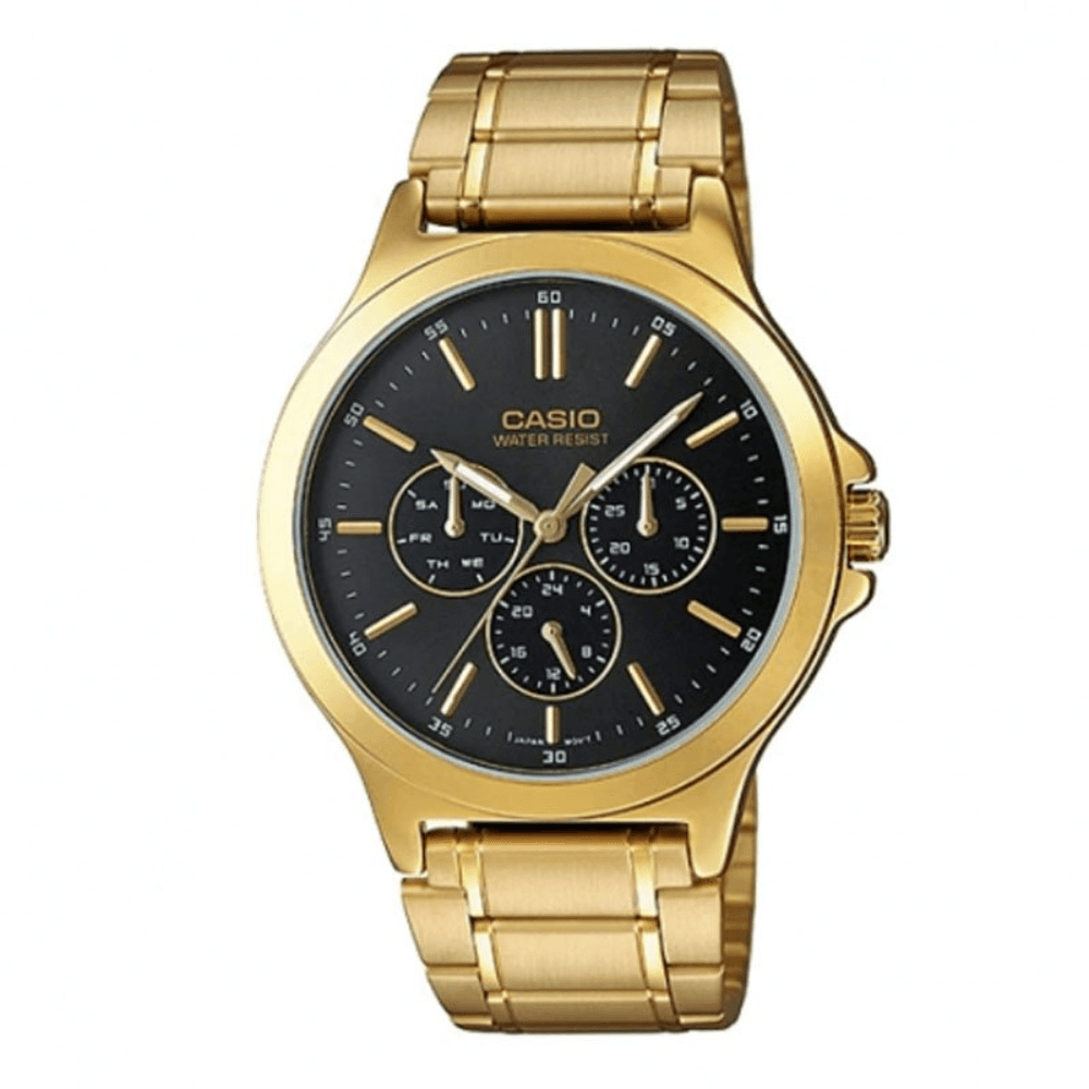 WW0155 Casio Enticer Multifunction Golden Chain Watch MTP-V300G-1AUDF