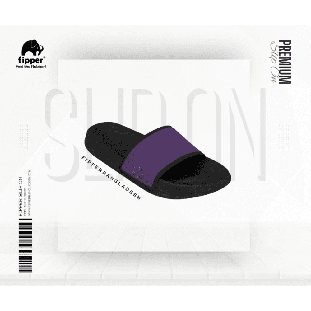 Fipper Slip On in Black / Violet (Gentian) / Purple (Passion)
