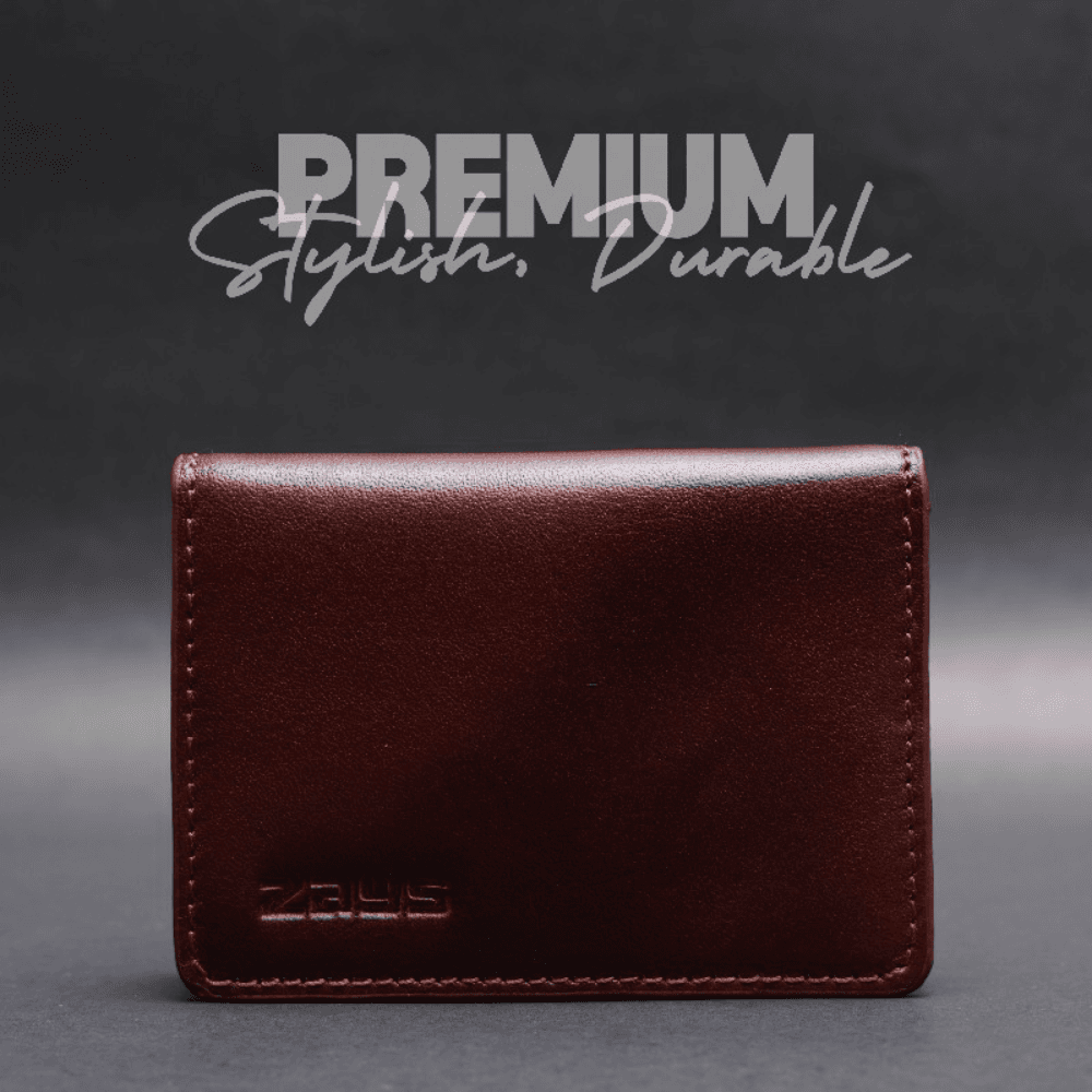 ZAYS Premium Leather Magnetic Card Holder – Slim & Eco-Friendly Mini Wallet for Unisex | Handmade, Secure, Compact & Stylish Design