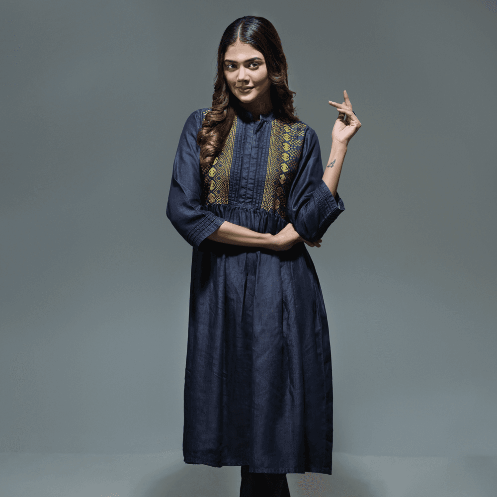 WOMENS DENIM KURTI - REGULAR FIT