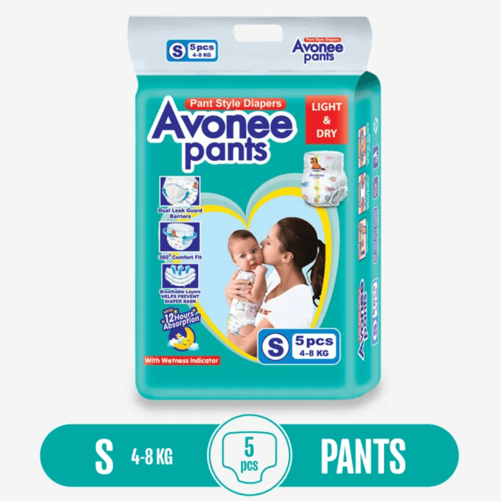 AVONEE Pants Baby Diaper MINI Size S (4-8 KG)-5PCS