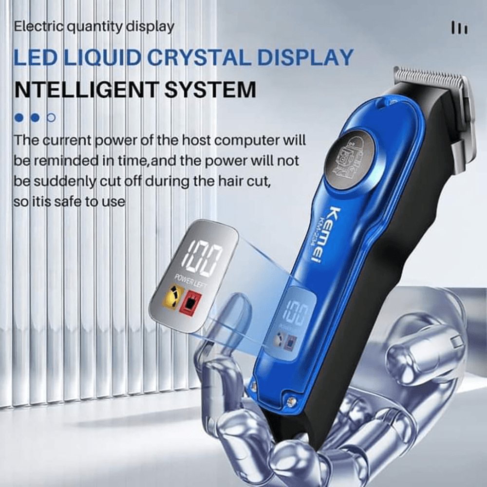 Kemei KM-234 Hair Clipper and Beard Trimmer for Men Blue