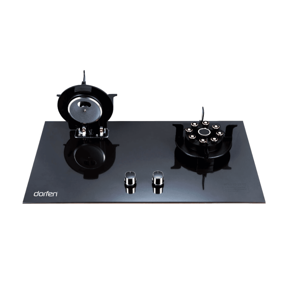 DORFEN Folding 2-Burner Tempered Glass Panel Gas Cooker (NG)