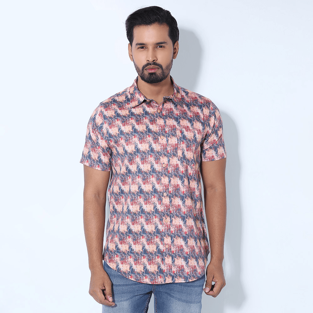MENS SHORT SLEEVE CASUAL SHIRT - SLIM FIT