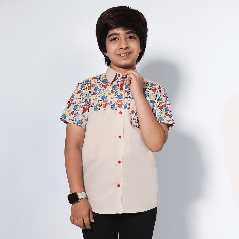 BOYS SHORT SLEEVE CASUAL SHIRT