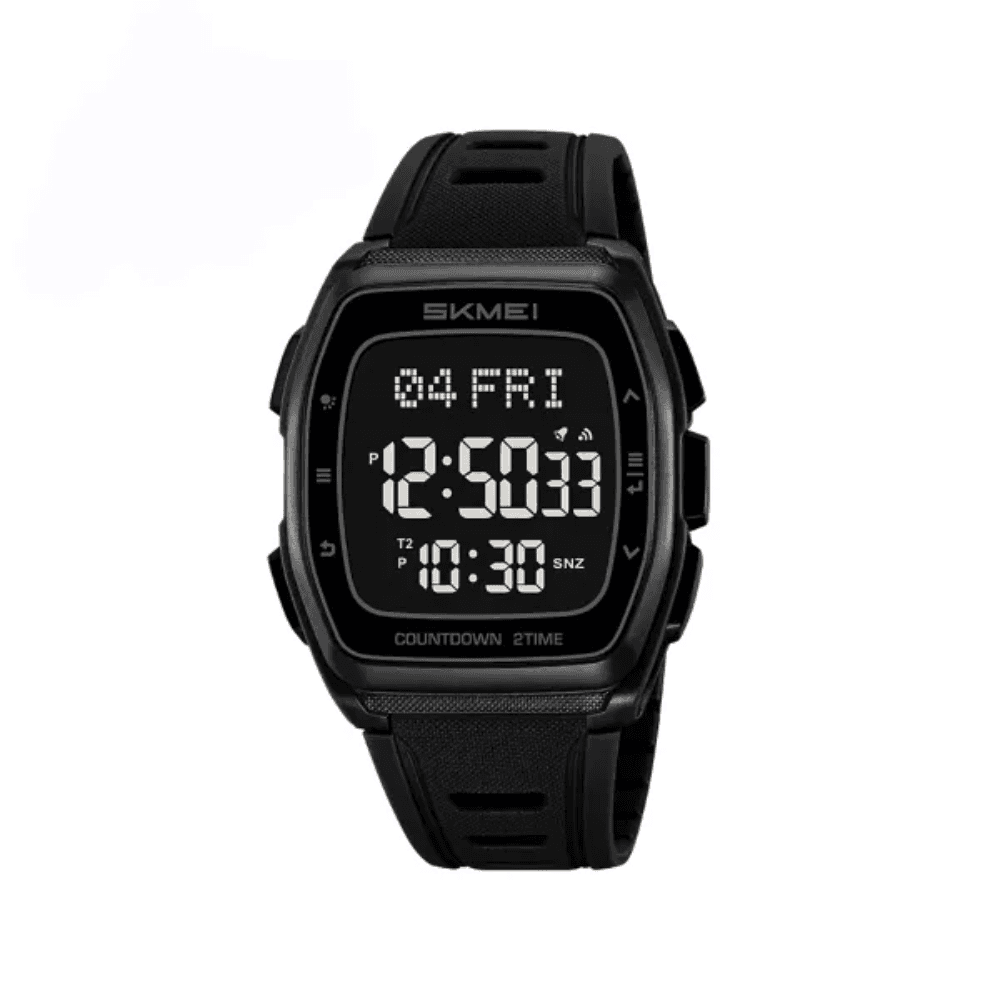 SKMEI 2441 New Waterproof Sports Digital Silicon Watch For Men-Black