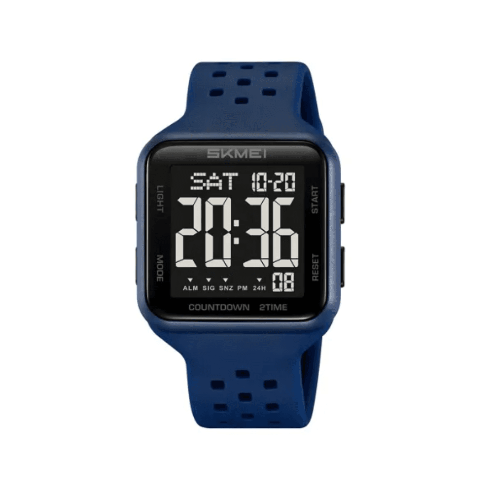 SKMEI 2440 New Digital Silicone Strap Waterproof Men’s Watch-Blue