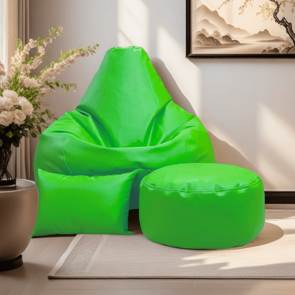 LAZY DUDE XXXL Water Drop Shaped Lazy Bean Bag - Color Light Green