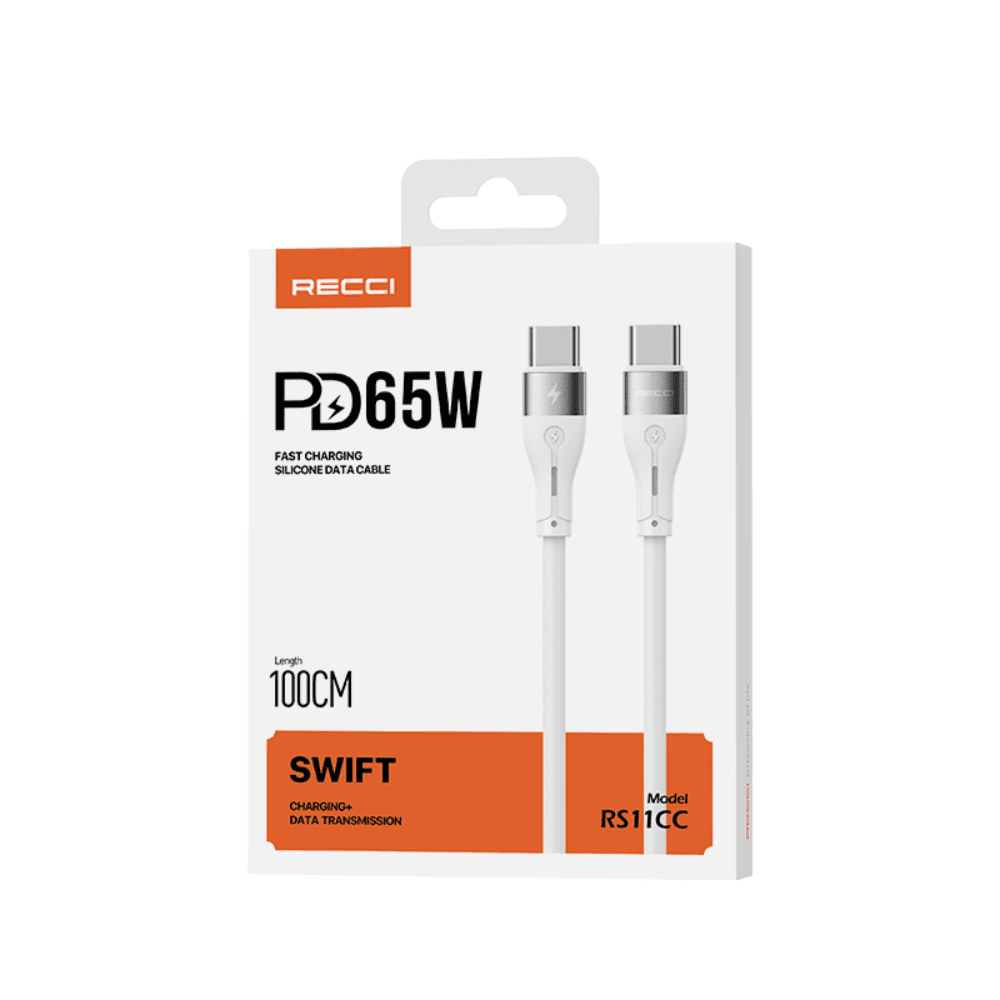 Recci RS11CC 100cm Type-C To Type C Swift Series Silicone Data Cable