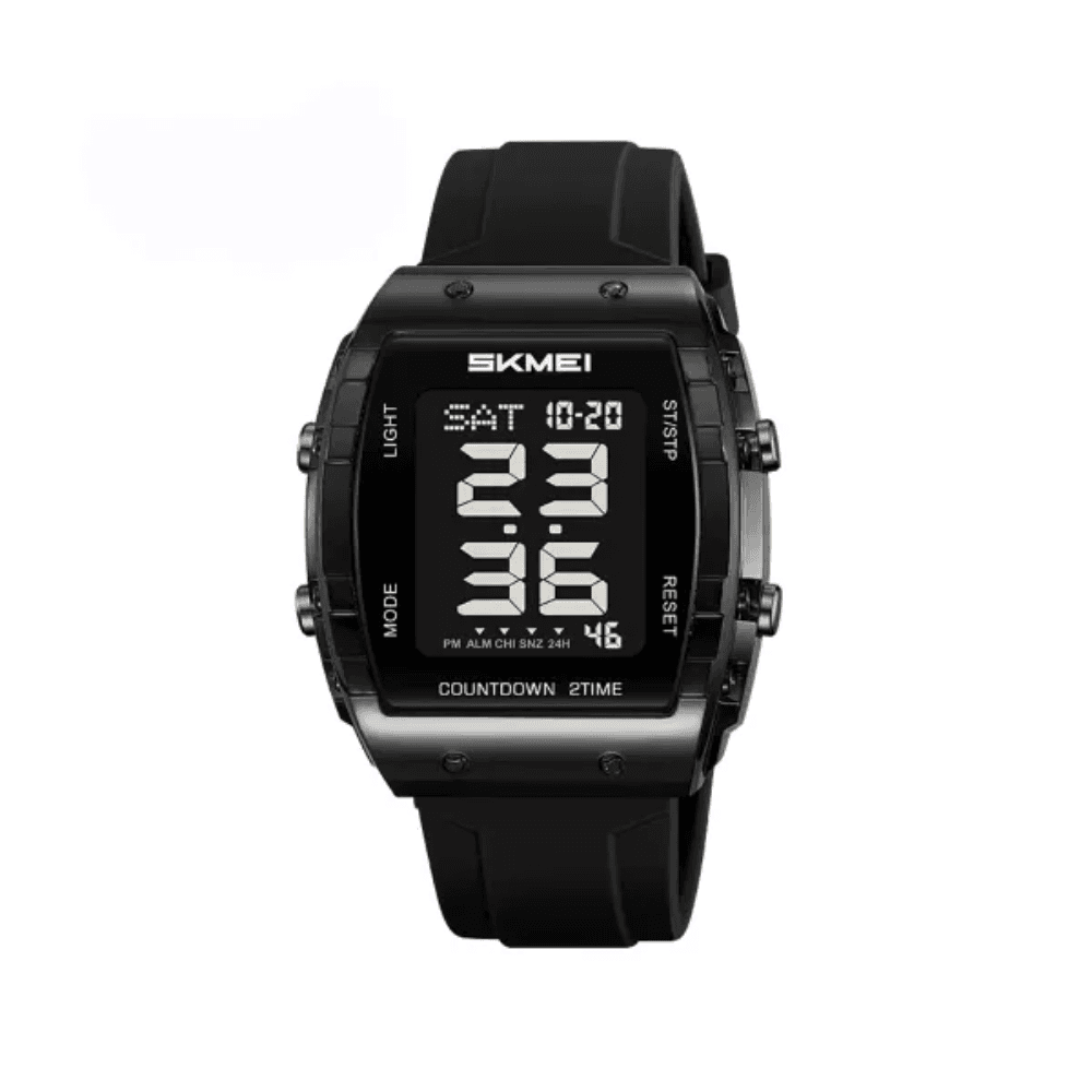 SKMEI 2409 Waterproof Digital Silicone Belt Men’s Watch-Black
