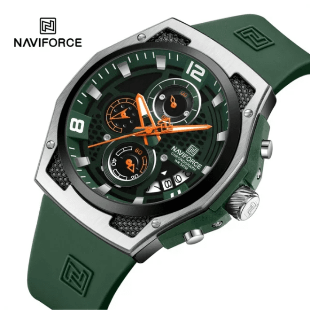 NAVIFORCE 8051 Casual Fashion Multifunction Quartz Chronograph Luminous Wrist Watch for Men