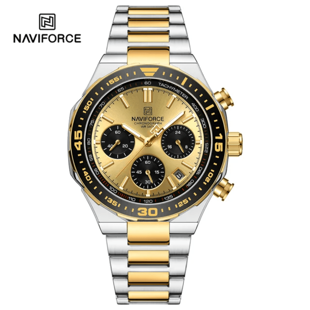 NAVIFORCE NF8049 Watch for Men Luxury Stainless Steel Chronograph Reloj Hombre 2024