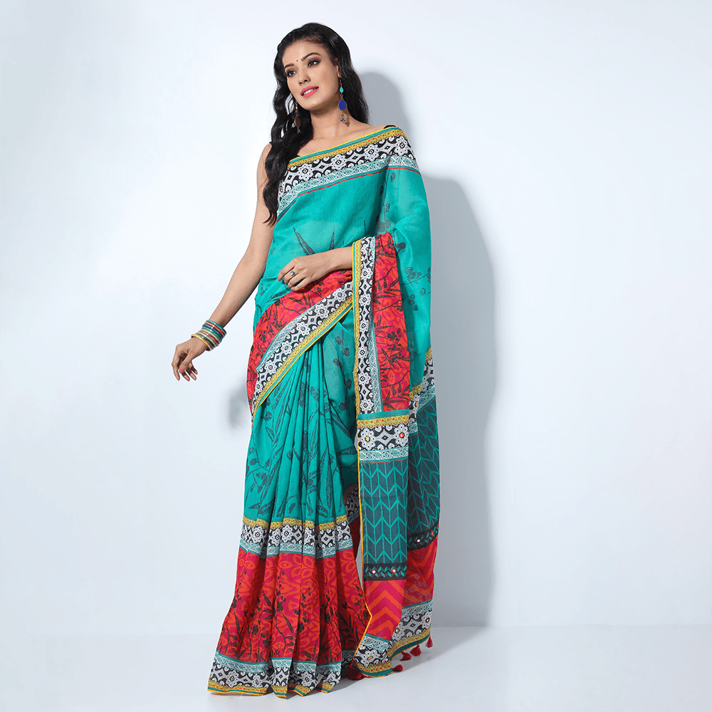 WOMENS HALF SILK SAREE