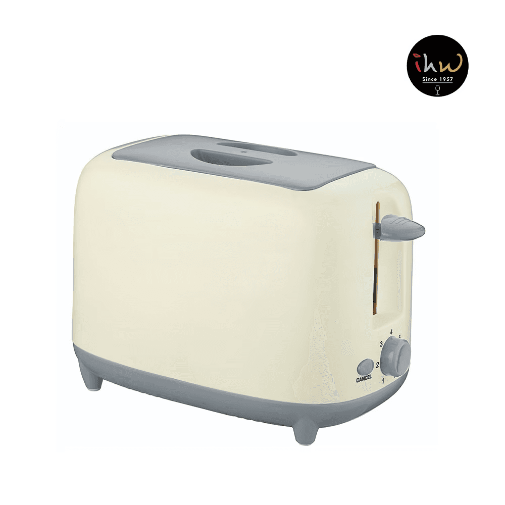 Ocean Bread Toaster 2 Slice With Cover Grey